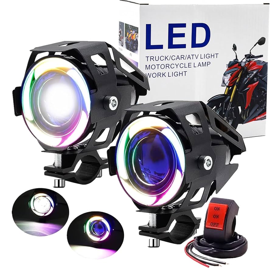 LED行燈24V Amazon.com: Ourbest Motorcycle Fog Lights with Switch, 12V